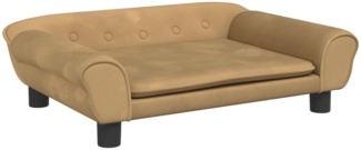 vidaXL Kindersofa 70 x 45 x 26 cm Samt, Braun