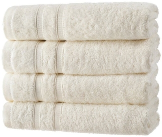 Hometex Premium Textiles Handtuch in nachhaltiger Premium Qualität 450 g/m², 4er Handtücher, Kuschelig weich und sehr saugfähig, Extra flauschige Hotel-Qualität