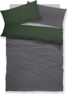 my home Bettwäsche Desner2, Microfaser, 2 teilig, Premium Qualität, sehr weich, uni, ab 135x200 cm