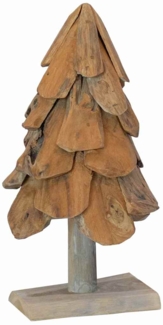 vidaXL Weihnachtsbaum mit Ständer Braun 60 cm Massivholz Teak 42017940