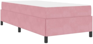 vidaXL Bettgestell mit Matratze Rosa und Weiß 80 x 200 cm Samt 3399029