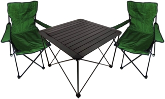 3teiliges Campingmöbel Set Campingtisch Campingstuhl L70xB70xH56cm