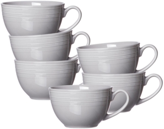 Ritzenhoff & Breker Levi Kaffeetasse 220 ml grau 6er Set - DS