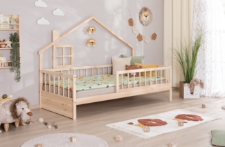 Hausbett Bodenbett "Loki" 90x200 Kiefer Massiv