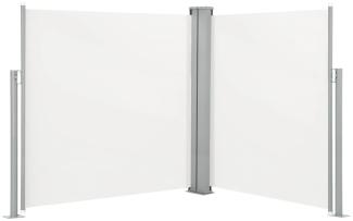 vidaXL Ausziehbare Seitenmarkise Creme 140 x 600 cm 48455