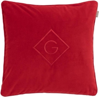 Gant Home Kissenhülle Velvet G Cushion Samt Ruby Red (50x50 cm) 853080301-630