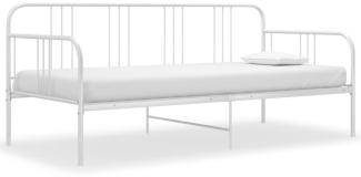 vidaXL Schlafsofa Bettgestell Weiß Metall 90x200 cm [324750]