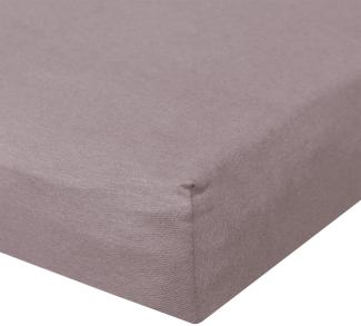 BettwarenShop Jersey Spannbetttuch Ultra-Stretch|200x220 - 220x240 cm| aubergine