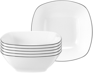Seltmann Weiden Lido Black Line Dessertschale eckig 15 cm 6er Set