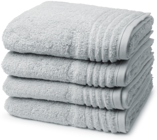Vossen Vienna Style Supersoft 4 tlg. Frottier-Set - 4 X Handtuch (50 X 100cm) - 620 g/m2 - Light grey