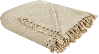 Kuscheldecke CHAOHANI Stoff 220 x 240 cm Beige Kein Muster