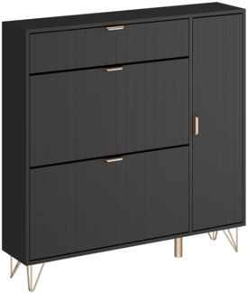 Vicco Schuhschrank Schwarz 108 x 107.5 cm, Helge