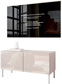 Lookway TV-Schrank COLGANTE 100 in Kaschmir Hochglanz auf Füßen