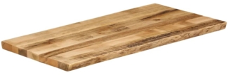 vidaXL Tischplatte mit Baumkante 100x60x2,5 cm Raues Mango Massivholz 370670