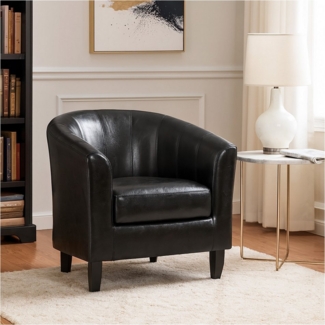 HTI-Living Loungesessel Eleganter Cocktailsessel in Kunstleder (Stück, 1-St, 1 Cocktailsessel), Sessel Loungesessel Clubsessel Kunstleder