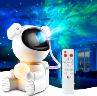 Fanttik LED Nachtlicht LED Sternenhimmel, Galaxy Projektor Lampe,360°drehbar, Nebula, LED fest integriert, Astronaut Projektor Galaxy Nachtlicht mit Nebula, Timer, Fernbedienung