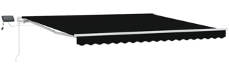 vidaXL Einziehbare Markise mit Schwarz 400 x 300 cm Stoff 3330592
