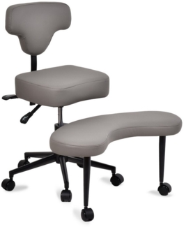 Vellora Bürostuhl Schwebezustand schwarz und braun (Multifunktionssitze, 1 St), 360 Grad drehbarer Fußhocker