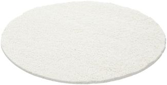 Hochflor Teppich Drago rund - 80 cm Durchmesser - Creme