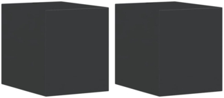 vidaXL Außenwandleuchten 2 Stk. Schwarz Aluminiumdruckguss 4006311