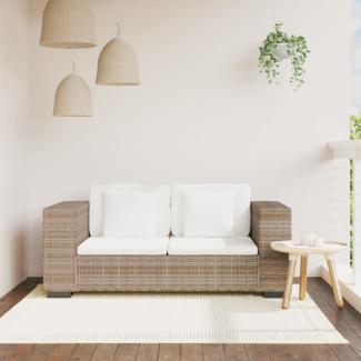 vidaXL 2-Sitzer Sofa Set Echtes Rattan