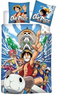 One Piece Anime Bettwäsche Anime One Piece Monkey D Ruffy Bettwäsche 2tlg. Set, 2 teilig, Bettdeckenbezug 135-140x200cm Kissenbezug 65x65 cm