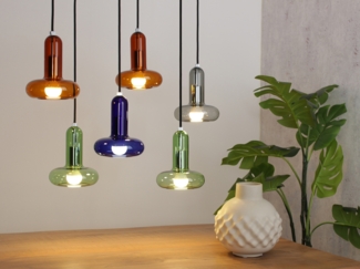 ECO Light 9470 S-6 COL Pendelleuchte PERSEUS 6-flammig bunt E14
