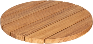 deVries Drehteller "LAZY SUSAN" aus Teakolz (6 Latten) rustikale Optik Größe ø40 x 5 cm