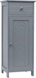 KOMFOTTEU Midischrank Badschrank mit Schublade,30 x 35 x 87 cm
