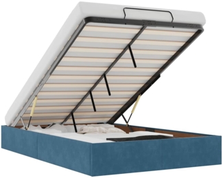 vidaXL Ottoman-Bett ohne Matratze Dunkelblau 120x200 cm Samt 3310959