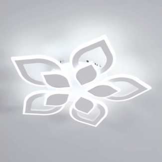 Goeco Deckenleuchte Acryl Deckenleuchte, 5-flammige Blumen-Deckenleuchte, 52W LED 6000K, LED fest integriert, Tageslichtweiß