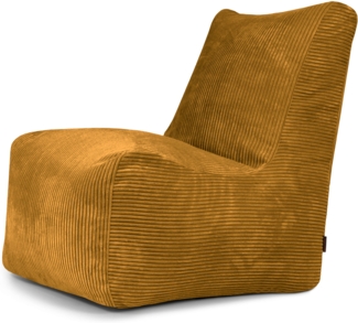 Sitzsack ‘Seat‘, Bezugstoff - Waves, 100% Polyester, Mustard, 85x105x80 cm cm.