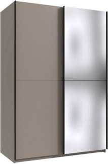 Wimex Kleiderschrank Mugano, B/T/H 135 oder 180/65/198cm, Made in Germany (wähle Deine Ausstattung: Basic oder Premium) 2 Schwebetüren mit oder ohne Spiegel, Metallgriffe