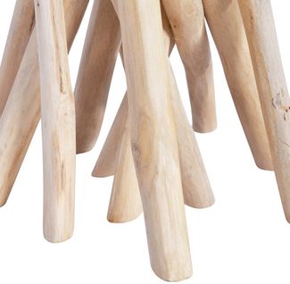 vidaXL Couchtisch mit Glasplatte 35x35x50 cm Massivholz Teak 288813