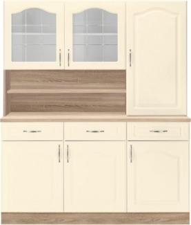 wiho Küchen Küchenbuffet Linz 150 cm breit, in Landhaus-Optik