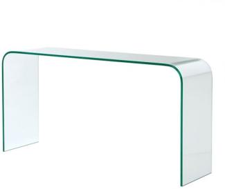 Casa Padrino Luxus Art Deco Glas Konsole 150 x 40 x H. 76 cm - Luxus Kollektion