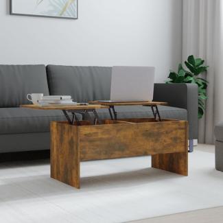 vidaXL Couchtisch Räuchereiche 102x50,5x46,5 cm Holzwerkstoff 819299