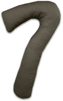 Mako-Satin Seitenschläferkissen Bezug uni / einfarbig dark olive für Theraline my 7 Kissen