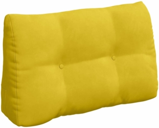 vidaXL Rücken Kissen Gelb 80 x 24 x 50 cm Samt 42014436