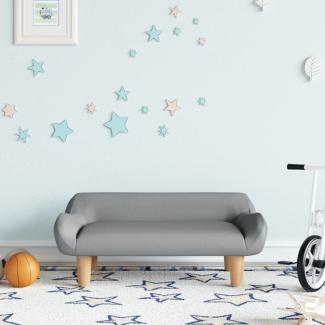 vidaXL Kindersofa 70 x 40 x 24 cm Stoff, Hellgrau