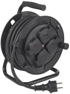 PR Home 1901003 Outdoor Kabelaufroller mit 4 Steckdosen