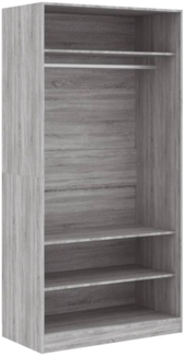 vidaXL Kleiderschrank Grau Sonoma 100x50x200 cm Holzwerkstoff 826615
