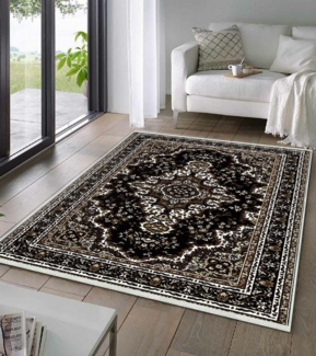 Jungengel Teppich Orientteppich in Braun mit klassischem Medaillonmuster, Zeitloses Orientdesign, warmes Farbschema, pflegeleicht