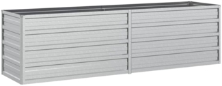 vidaXL Garten-Hochbeet 160x40x45 cm Verzinkter Stahl Silber 316895