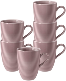 Seltmann Weiden Beat Color Glaze Kaffeebecher 350 ml 6er Set Altrosa - DS