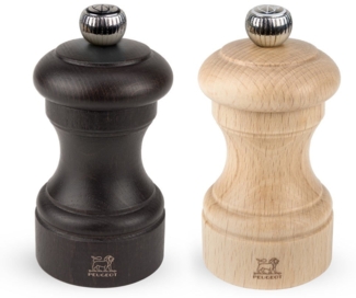 Peugeot Bistro Duo Pfeffermühle & Salzmühle Holz Schoko Natur 10cm