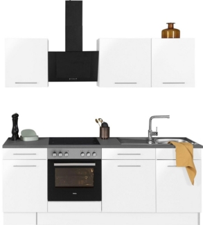 wiho Küchen Küchenzeile Ela, Breite 220 cm, Soft-Close-Funktion, höhenverstellbare Füße, ohne E-Geräte