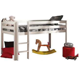 Vipack 'Pino' Halbhochbett weiß