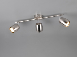 LED Deckenstrahler 3-flammig aus Metall Silber, Breite 47,5cm