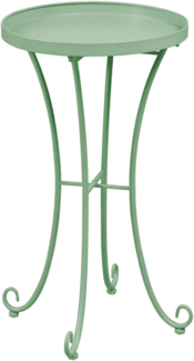 Outdoor Beistelltisch CAVINIA 40 cm 40 cm Metall Grün